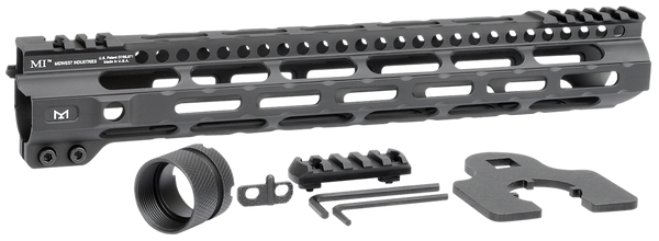 Midwest Industries MICRLW12625 Combat Lightweight AR-15 Black Hardcoat Anodized Aluminum/Polymer 12.625" Picatinny/M-LOK