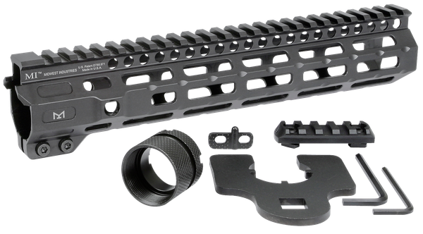 Midwest Industries MICRM105 Combat  Black Hardcoat Anodized 6061-T6 Aluminum 10.50" Picatinny/M-LOK