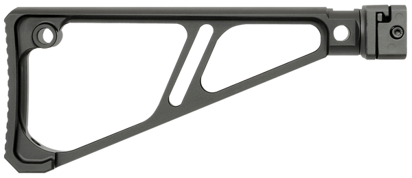 Midwest Industries MISTAPSFFES Side Folding Fixed Extruded Stock  Black Anodized Aluminum for Picatinny Rail