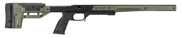 Mdt Sporting Goods Inc 103725ODG Oryx Chassis OD Green/Black Aluminum, Adj. Cheekrest, M-LOK Forend, AR-Style Grip, Barricade Stop, AICS Mag Compatible, Fits Short Action Ruger American