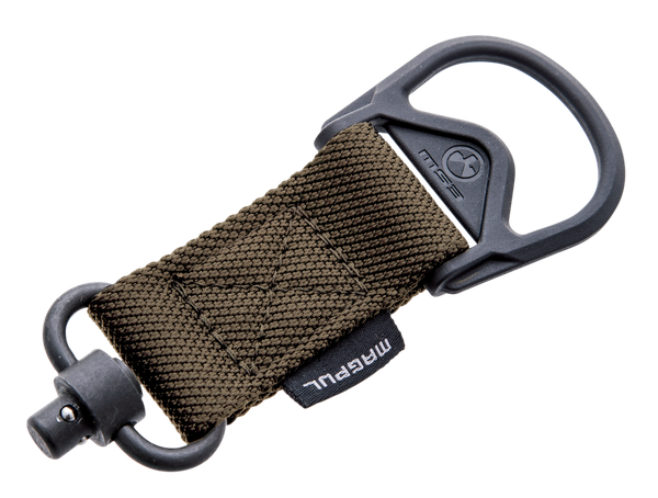 Magpul MAG517-COY MS1/MS3 QD Sling Adapter made of Steel with Maganese Phosphate Coyote Finish, Polymer Hardware, Nylon 1.25" Webbing & Two to One-Point Design for AR-15, M4, M16, AK-Platform & AKM