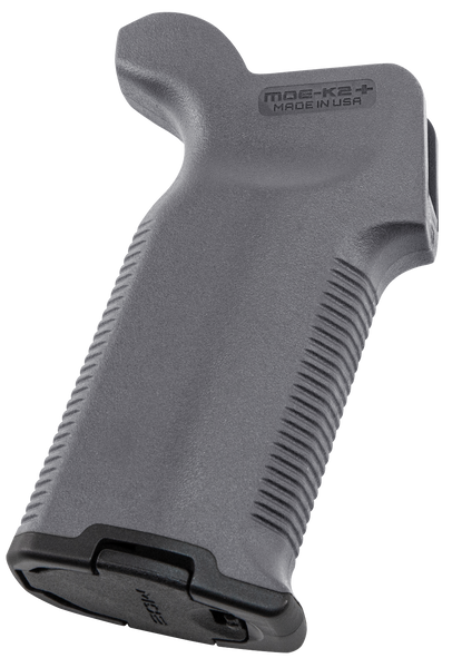 Magpul MAG532-GRY MOE-K2+ Grip Gray Polymer for AR-15, AR-10, M4, M16, M110, SR25