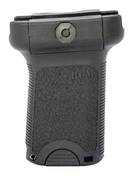 BCM VGSBLK BCMGunfighter Short Vertical Grip Made of Polymer With Black Aggressive Textured Finish with Storage Compartment for Picatinny Rail