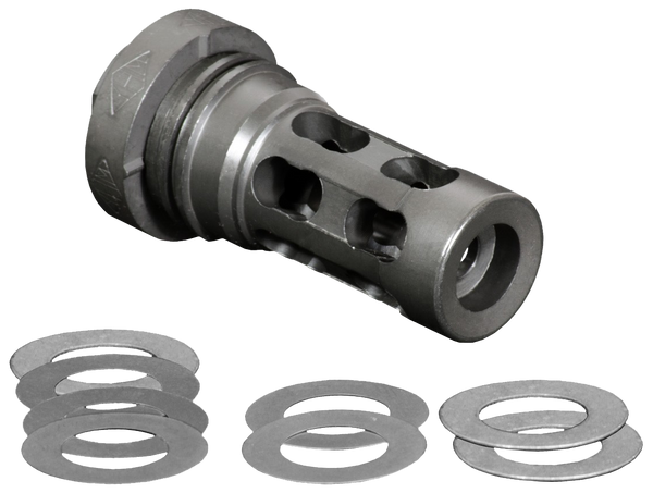 Yankee Hill 4302MB28A QD Light Tactical Muzzle Brake made of Black Finish Steel with 1/2"-28 tpi Threads for 30 Cal AR-Platform