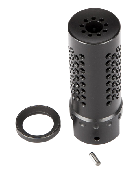 Spikes Tactical SBV1017 Dynacomp Extreme Muzzle Brake Black Nitride 416R Stainless Steel with 1/2"-28 tpi Threads & 2.25" OAL for 5.56x45mm NATO
