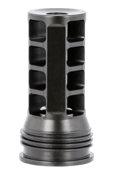 Huxwrx 1574 QD 762 Muzzle Brake Black with 5/8"-24 tpi Threads, 2.30" OAL & 1.20" Diameter for 30 Cal AR-Platform