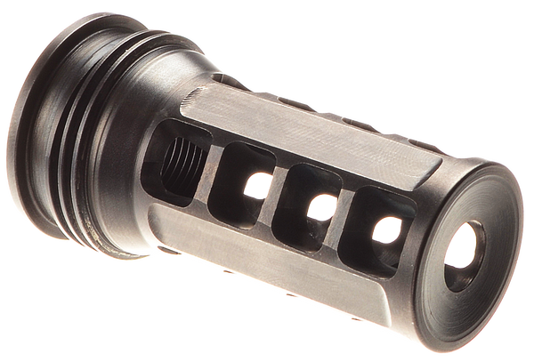 Huxwrx 1646 QD ELR Muzzle Brake Black with 5/8"-24 tpi Threads &  2.30" OAL for 338 Cal AR-Platform