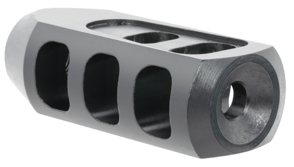 TacFire  Tanker Muzzle Brake  Black Oxide Steel with 1/2"-28 tpi Threads 2.76" OAL 1.37" Diameter for 5.56x45mm NATO