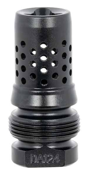 Dead Air DA124 Xeno Muzzle Brake Black Nitride 4140 Steel with 5/8"-24 tpi Threads