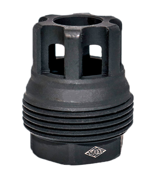 Yankee Hill 4401MB24 sRx QD Mini Muzzle Brake Black Phosphate Steel with 5/8"-24 tpi, 9mm, 1.10" OAL & 9.375" Diameter for sRx Adapters