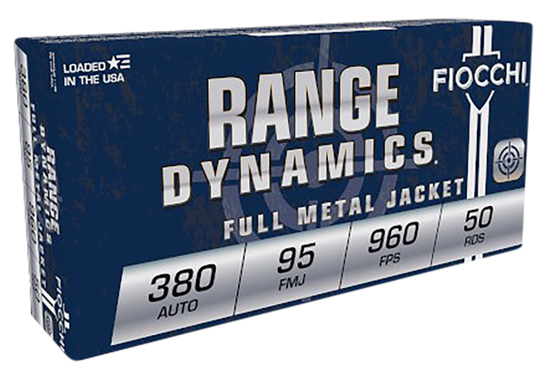 Fiocchi 380AP Range Dynamics  380ACP 95gr Full Metal Jacket 50 Per Box/20 Case