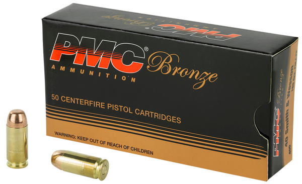PMC 40D Bronze  40S&W 165gr Full Metal Jacket 50 Per Box/20 Case