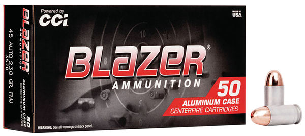 CCI 3570 Blazer Handgun 45ACP 230gr Full Metal Jacket 50 Per Box/20 Case