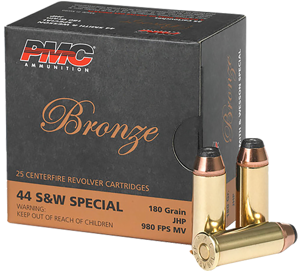 PMC 44SB Bronze  44S&WSpl 180gr Jacketed Hollow Point 25 Per Box/20 Case