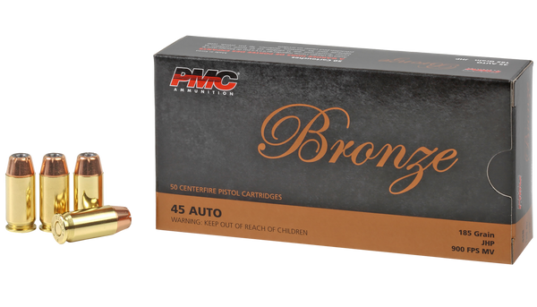 PMC 45B Bronze  45ACP 185gr Jacketed Hollow Point 50 Per Box/20 Case
