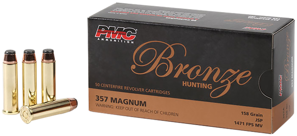 PMC 357A Bronze  357Mag 158gr Jacketed Soft Point 50 Per Box/20 Case