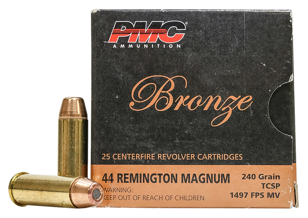 PMC 44D Bronze  44RemMag 240gr Truncated Cone Soft Point 25 Per Box/20 Case