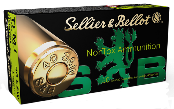 Sellier & Bellot SB40NT Handgun Non-Tox  40S&W 180gr Total Full Metal Jacket 50 Per Box/20 Case