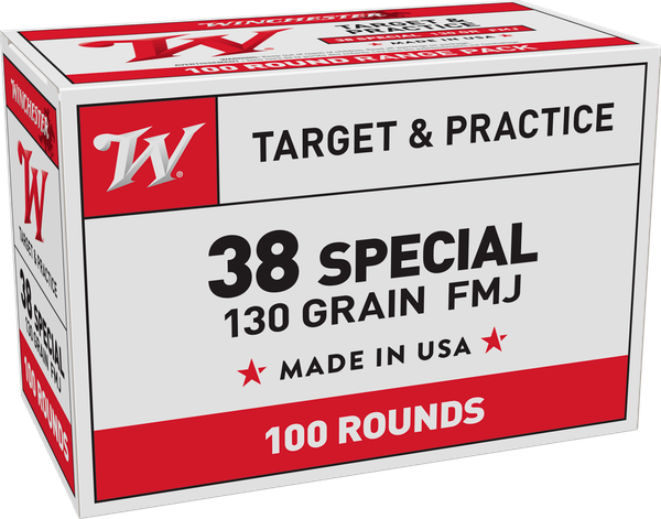 Winchester Ammo USA38SPVP USA Value Pack 38Special 130gr Full Metal Jacket 100 Per Box/5 Case