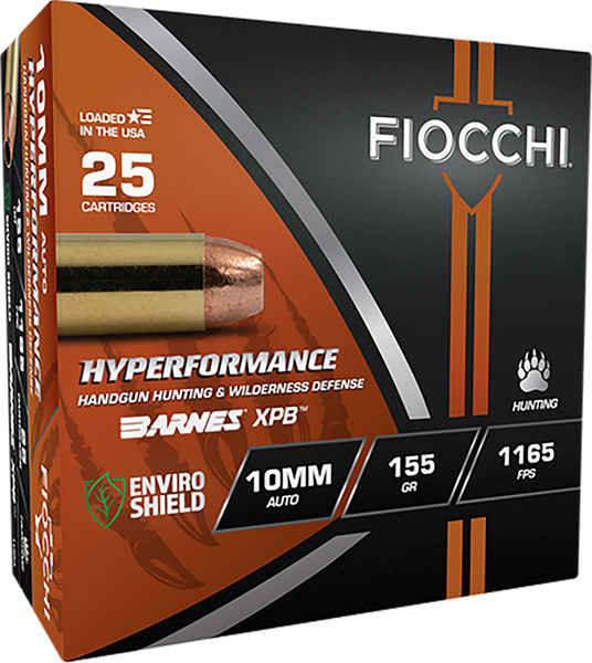 Fiocchi 10BA Hyperformance  10mm 155gr XPB 25 Per Box/8 Case