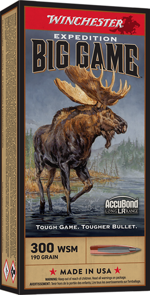 Winchester Ammo S300SLR Expedition Big Game Long Range 300WSM 190gr Nosler AccuBond Long Range 20 Per Box/10 Case
