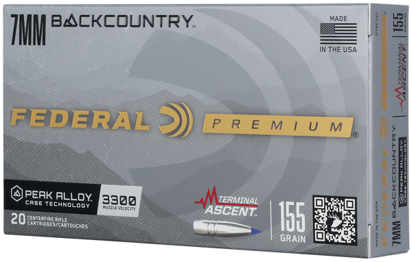 Federal P7BCTA1 BackCountry  7mm BC 155gr 20 Per Box/10 Case