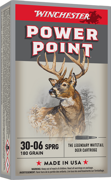 Winchester Ammo X30064 Power-Point  30-06Springfield 180gr 20 Per Box/10 Case