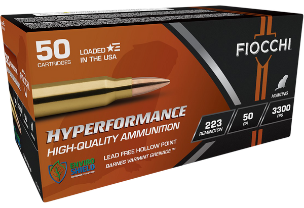 Fiocchi 223VGNT Hyperformance  223Rem 50gr Barnes Varmint Grenade 50 Per Box/10 Case
