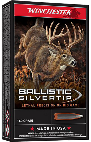 Winchester Ammo SBST65P Ballistic Silvertip  6.5PRC 140gr Bonded Rapid Expansion PHP 20 Per Box/10 Case