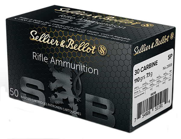 Sellier & Bellot SB30B Rifle  30Carbine 110gr Soft Point 50 Per Box/20 Case
