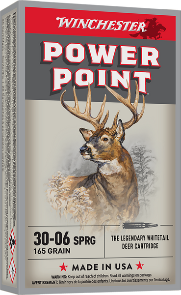 Winchester Ammo X30065 Power-Point  30-06Springfield 165gr 20 Per Box/10 Case