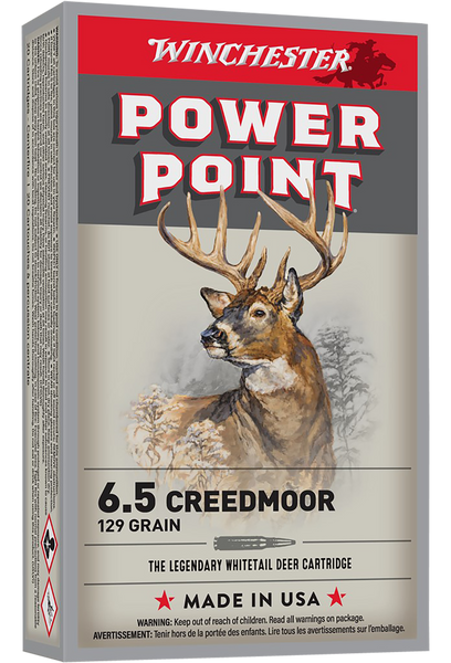 Winchester Ammo X651 Power-Point  6.5Creedmoor 129gr 20 Per Box/10 Case