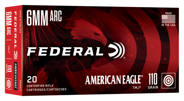 Federal AE6ARC1 American Eagle  6ARC 110gr Total Metal Jacket 20 Per Box/10 Case