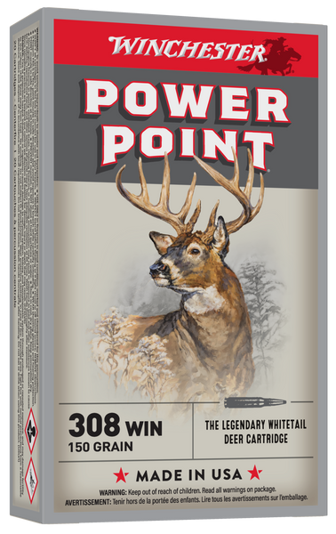 Winchester Ammo X3085 Power-Point  308Win 150gr 20 Per Box/10 Case