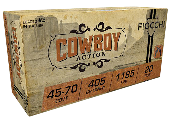 Fiocchi 4570A Cowboy Action  45-70Gov 405gr Lead Round Nose Flat Point 20 Per Box/10 Case