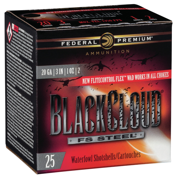 Federal PWBX2092 Black Cloud FS 20Gauge 3" 1oz 2Shot 25 Per Box/10 Case