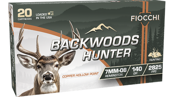 Fiocchi 7MM08BHC Backwoods Hunter  7mm-08Rem 140gr Copper Hollow Point 20 Per Box/10 Case