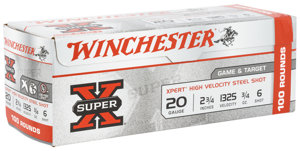 Winchester Ammo WE20GTVP6 Super X Xpert High Velocity 20Gauge 2.75" 3/4oz 6Shot 100 Per Box/2 Case *Value Pack