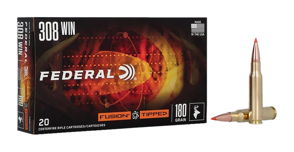 Federal F308TFS3 Fusion  308Win 180gr Bonded Soft Point 20 Per Box/10 Case