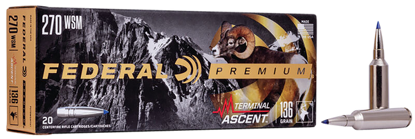 Federal P270WSMTA1 Premium Terminal Ascent 270WSM 136gr 20 Per Box/10 Case