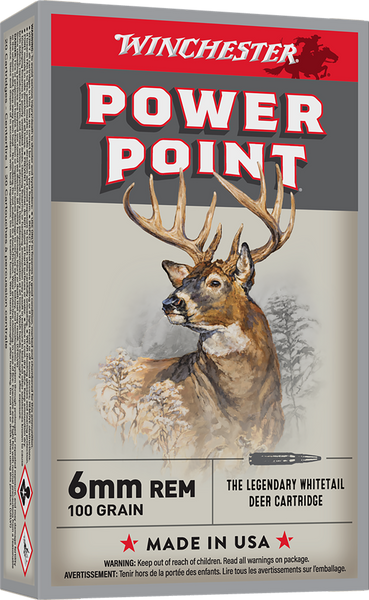 Winchester Ammo X6MMR2 Power-Point  6mm 100gr 20 Per Box/10 Case