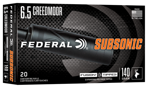 Federal F65CRDTFS1SUB   6.5Creedmoor 140gr Fusion Tipped 20 Per Box/10 Case