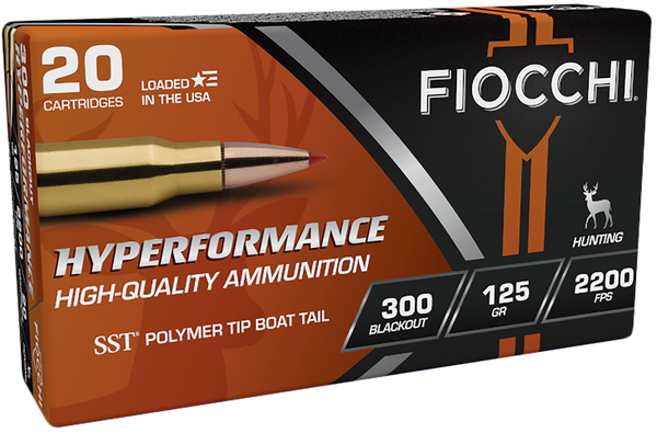 Fiocchi 300BLKH20 Hyperformance  300Blackout 125gr Super Shock Tip 20 Per Box/10 Case