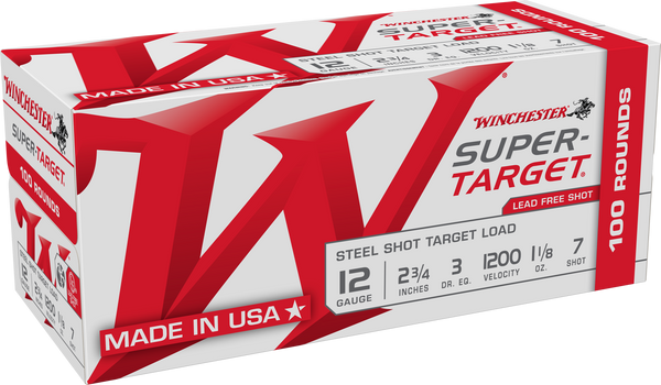 Winchester Ammo TRGT12S7VP Super-Target  12Gauge 2.75" 1 1/8oz 7Shot 200 Per Box/2 Case