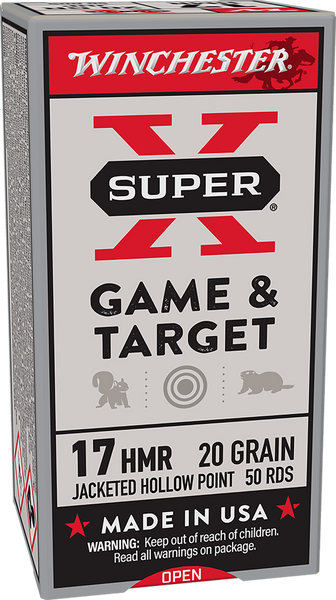 Winchester Ammo X17HMR1 Super X  17HMR 20gr Hornady XTP Hollow Point 50 Per Box/20 Case