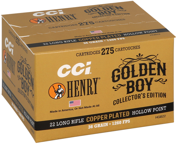 CCI HGB22   22LR 36gr Copper Plated Hollow Point 275 Per Box/10 Case