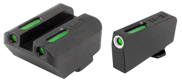 TruGlo TG13GL5A TFX  Black | Green Tritium & Fiber Optic White Outline Front Sight Green Tritium & Fiber Optic Rear Sight
