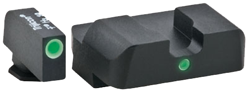 AmeriGlo GL102 i-Dot Sight  Set for Glock  Green Tritium White Outline Front Sight-Green Tritium Rear Sight