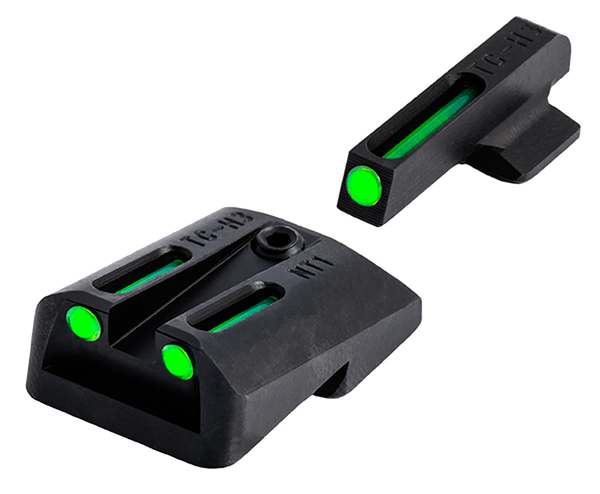 TruGlo TG131NT4 TFO  Green/Tritium/Fiber Optic Front Sight-Green/Tritium/Fiber Optic Rear Sight 1911 Officer/Commander