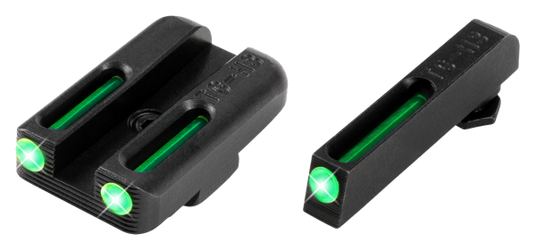 TruGlo TG131GT1A TFO  Green/Tritium/Fiber Optic Front Sight-Green/Tritium/Fiber Optic Rear Sight Glock 42/43